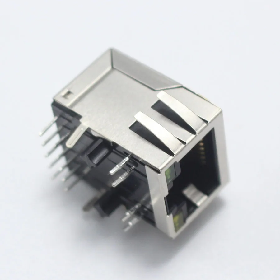 Горизонтальный фильтр HR911130C HY911130C со шрапнелем и светодиодной лампой RJ45 Gigabit Ethernet