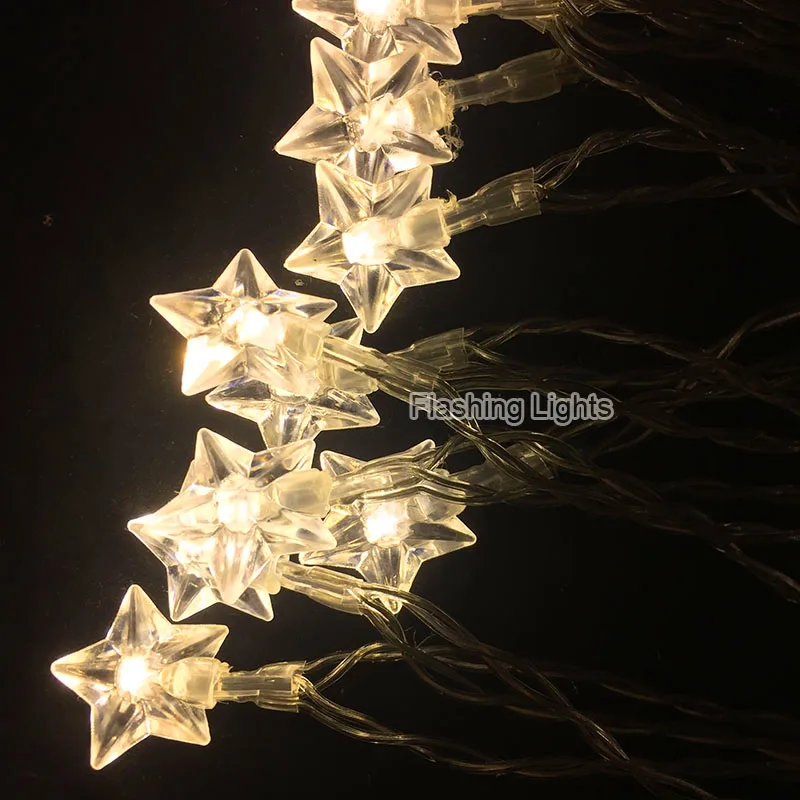 Гирлянда с пятиконечными звездами 8 м 50 светодиодов|christmas garland decoration|lighting weddingsfairy