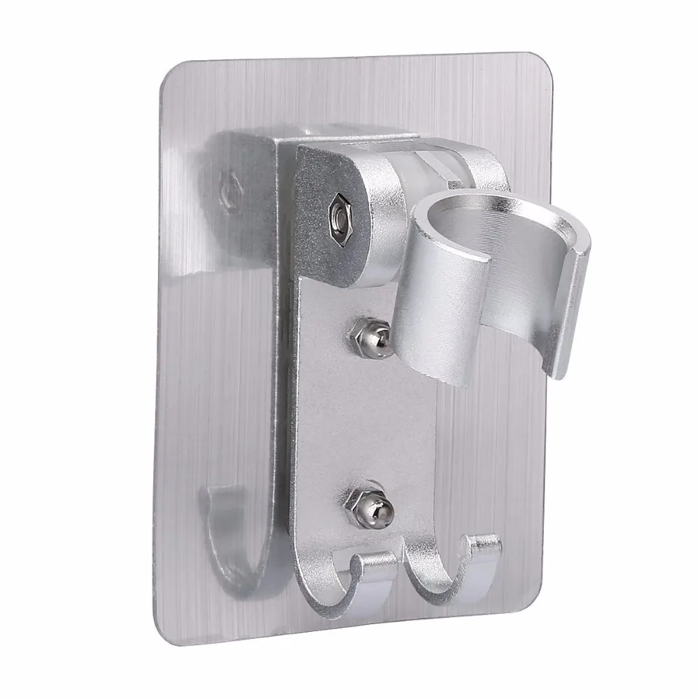 

Self-Adhesive Bathroom Handheld Showerhead Holder Adjustable Height, Suction Drill-Free Showerhead Bracket with 2 hanger