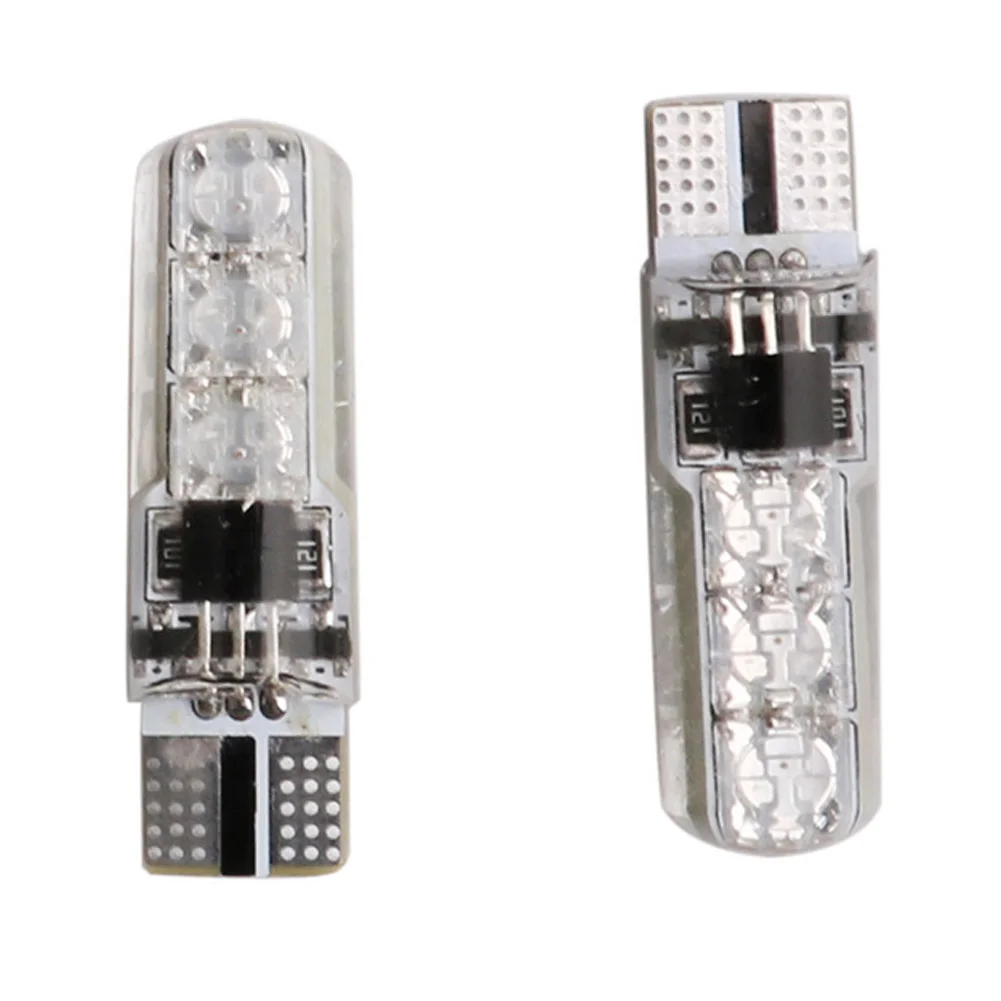 2 шт. T10 5050 SMD 6 LED RGB Авто Клин боковой свет лампы W/пульт дистанционного