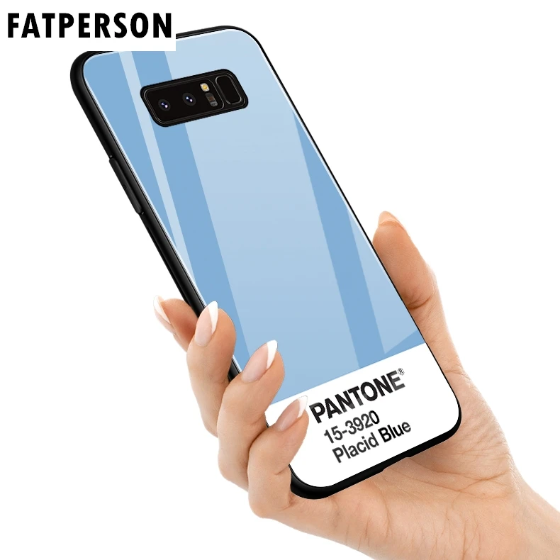 Новинка 2019 Пантон для Samsung S8 S8plus S9 S9plus note8 note9 S10 S10plus цветной чехол из закаленного