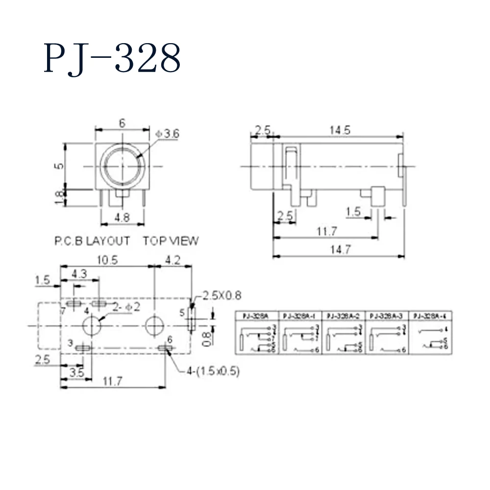 10 шт. розетка стандарта DIP/SMD 4 PIN Aperture = 3 5 PJ320A/PJ320D | Обустройство дома
