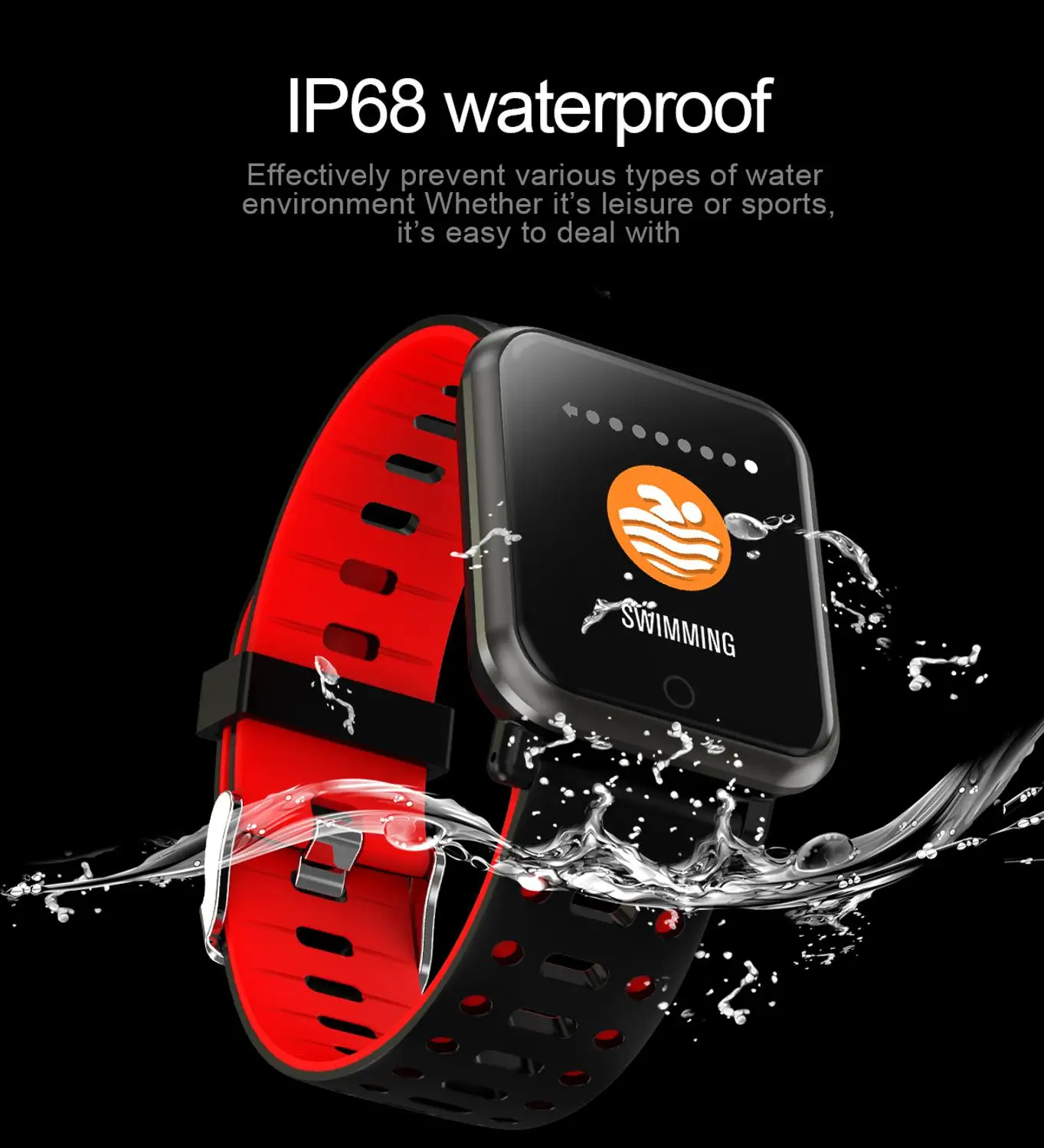 FocuSmart 2019 FS11 Смарт часы фитнес трекер кровяное давление монитор HeartRate