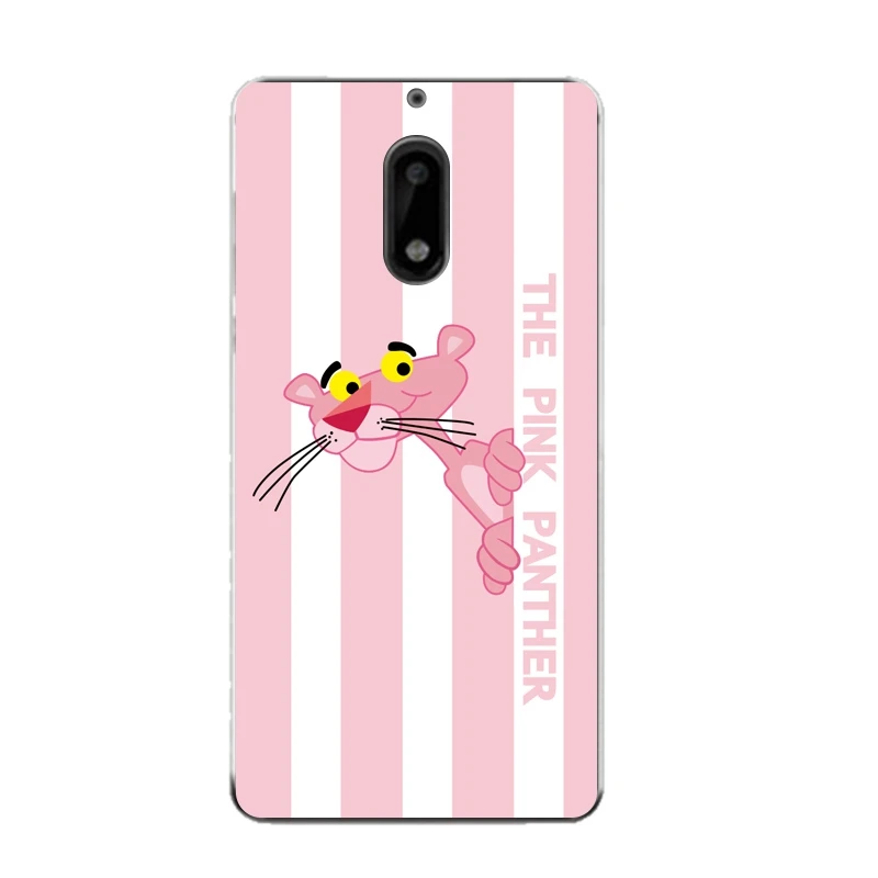 Feather Soft Clear TPU Phone Case For Nokia3 5 6 8 N540 N640 N535 N830 Pink Panther Coque Fundas Painted Cover Free Shipping | Мобильные