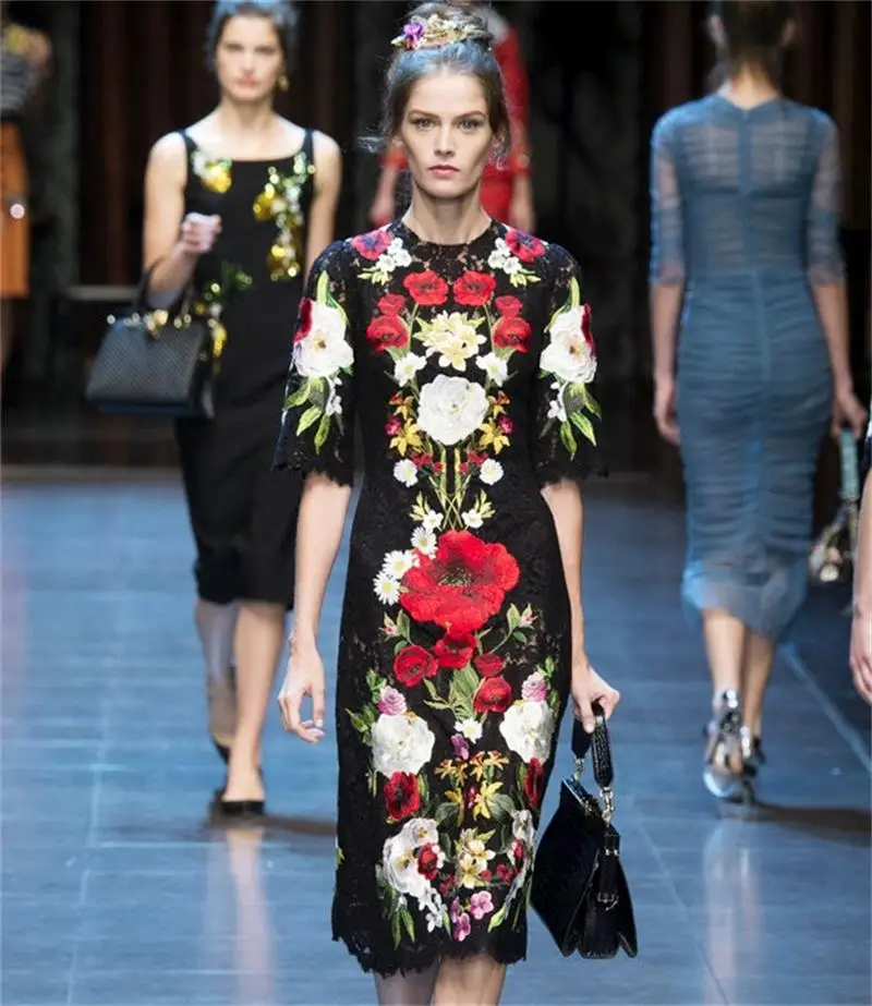 Летнее платье 2017 элегантные Женское Европейский Дизайн Звезда же пункт