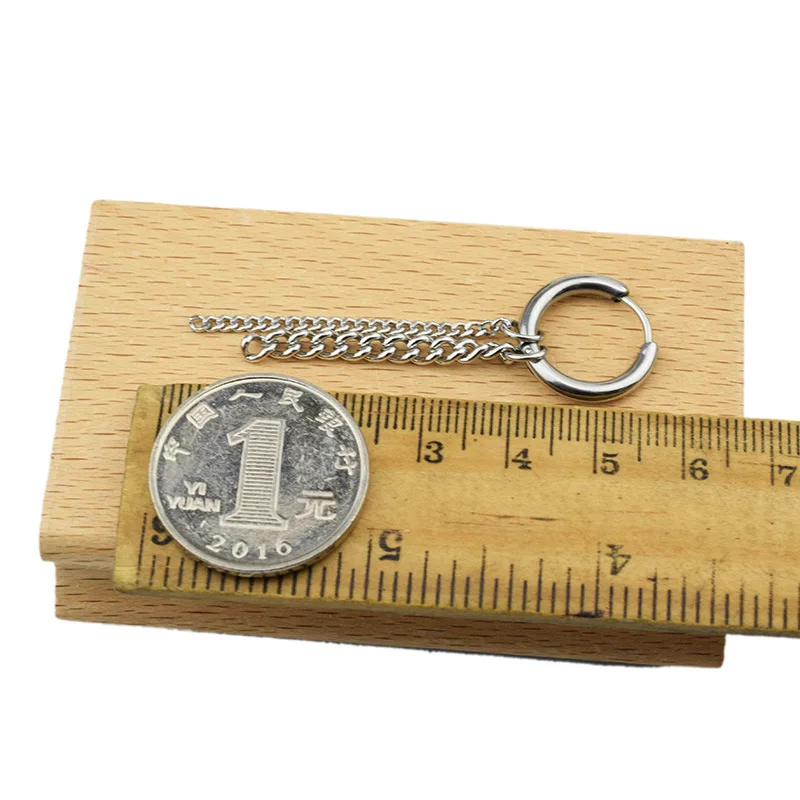 Корейские модные серьги в стиле панк из нержавеющей стали унисекс клипсы для