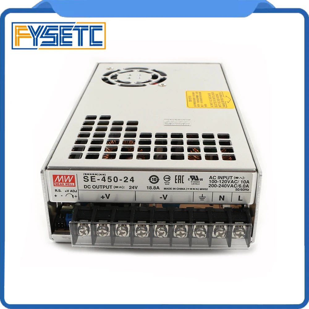 Высокое качество BLV MGN Cube 3d принтер блок питания Geniune Meanwell PSU SE-450-24 24 В 18.8A 450 Вт для BLV MGN Cube 3d принтер запчасти