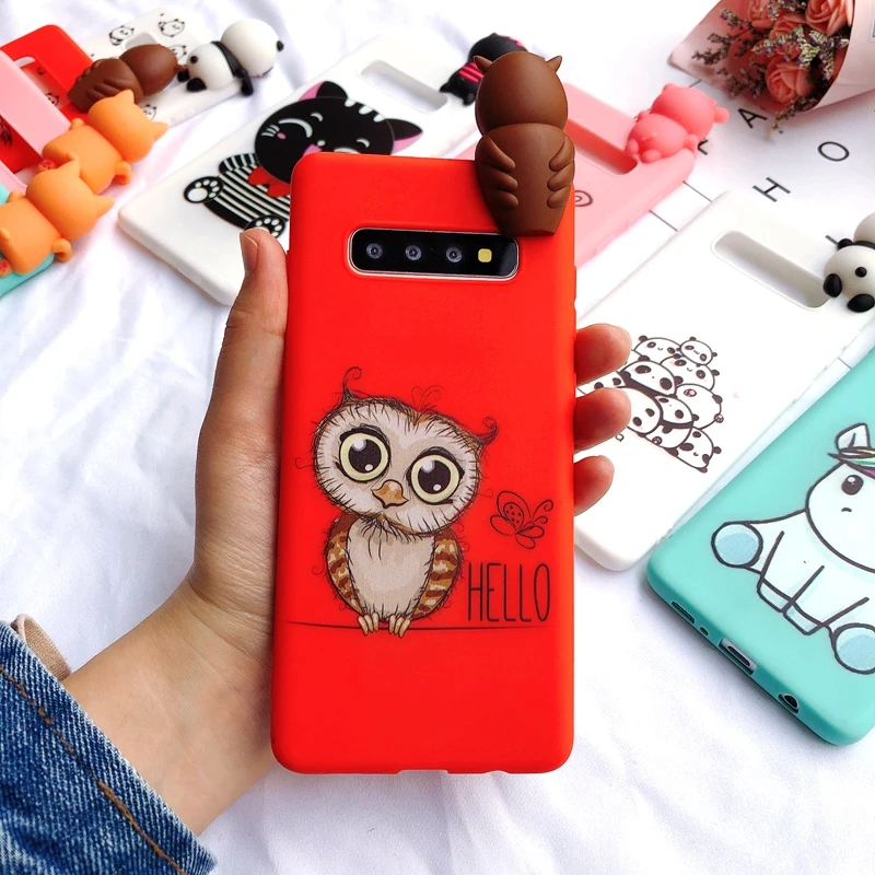7 S8 S9 S10 плюс чехол Etui samsung Galaxy S10 S10E чехол 3D Kawaii силиконовый чехол для Coque samsung S8 S9 S10 плюс S7 Edge чехол - Цвет: 7