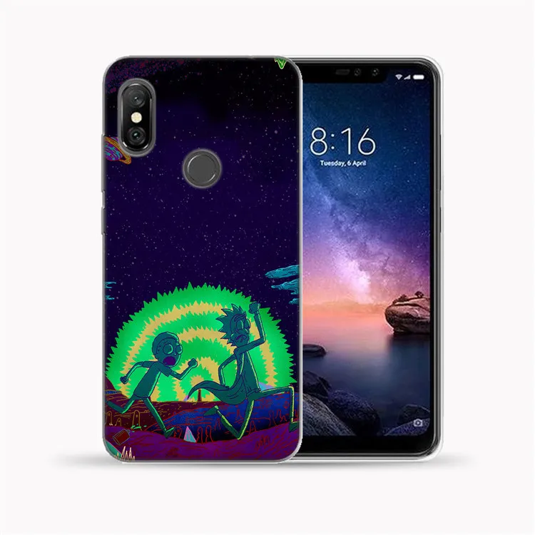 Для Xiaomi mi A1 A2 8 Lite Mate 9 8 Pro 5X 6X крышка Рик и Морти мягкий чехол из ТПУ с принтом "для Red mi 5 5A 6 7 7A Y3 K20 Pro Note 4 4X5 6 7 Pro