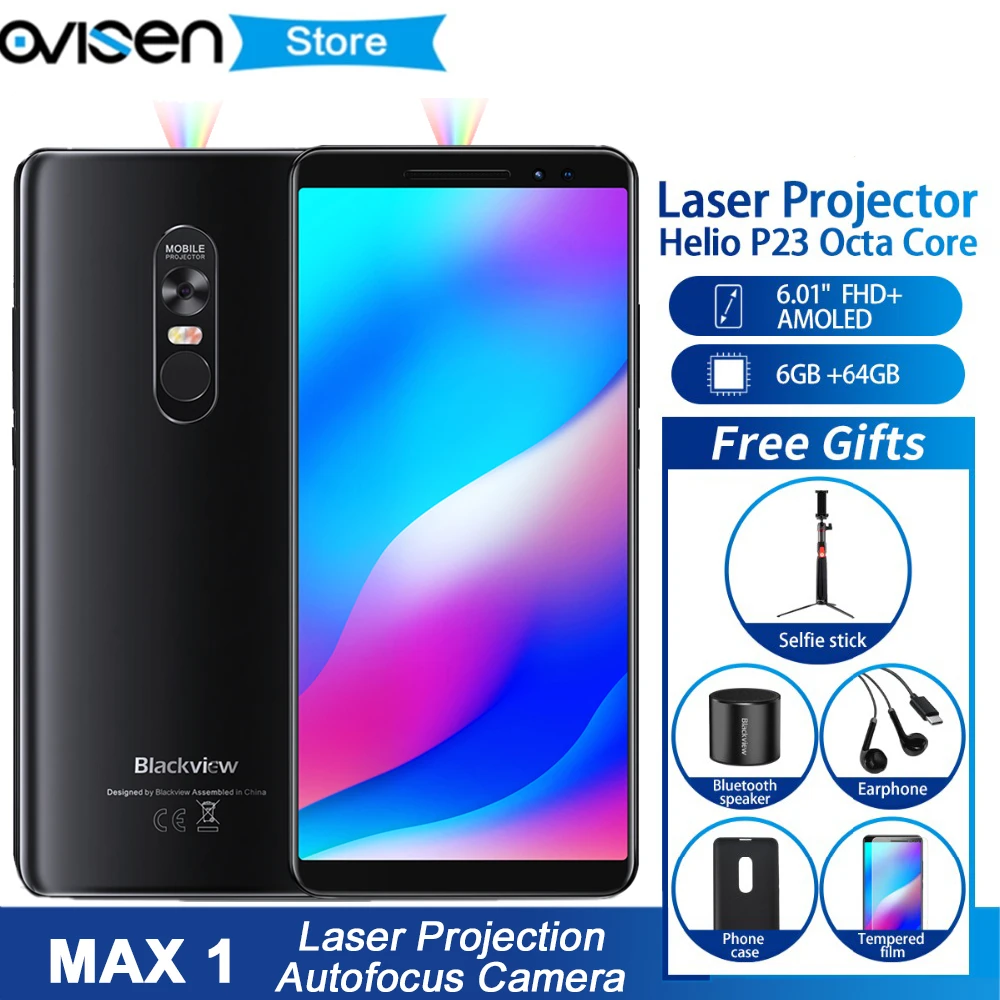 Blackview MAX1 MAX 1 проектор смартфон 4680 мАч Android 8 мини портативный домашний кинотеатр 6