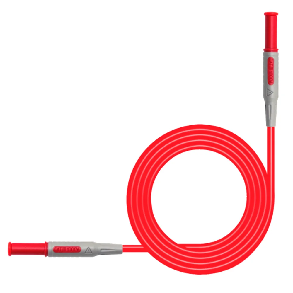 

2pcs Multimeter Test Lead Injection Molded 4mm Banana Plug Test Lead