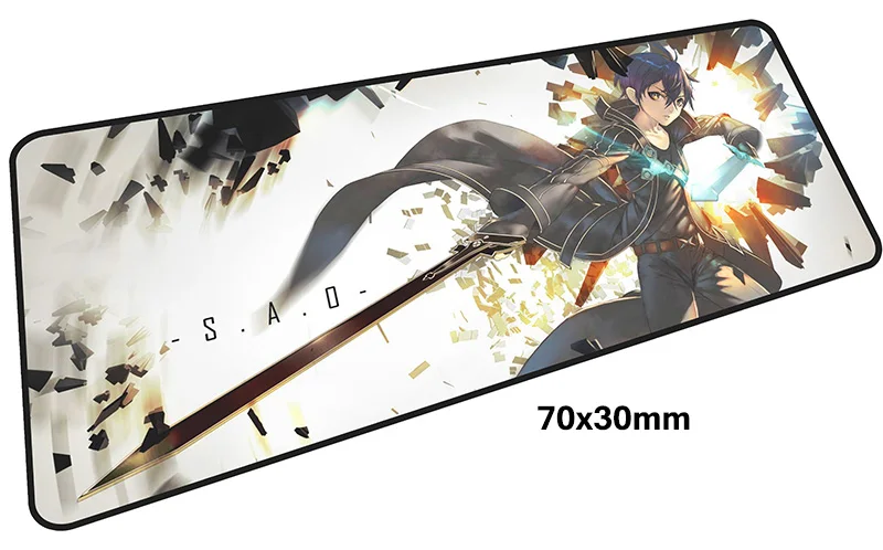 Sword Art онлайн геймерский коврик для мыши 700x300X3 мм игровой коврик для мыши NERvGear аксессуары для ноутбуков ПК ноутбук padmouse эргономичный коврик - Цвет: Size 700x300X3MM