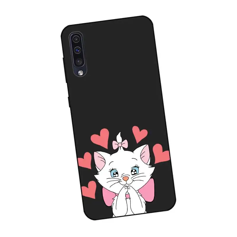 P114 Зонт кошка Мэри Черный силиконовый чехол для samsung Galaxy A6 A7 A8 A9 A10 A30 A40 A50 A60 A70 A80 A90 5G