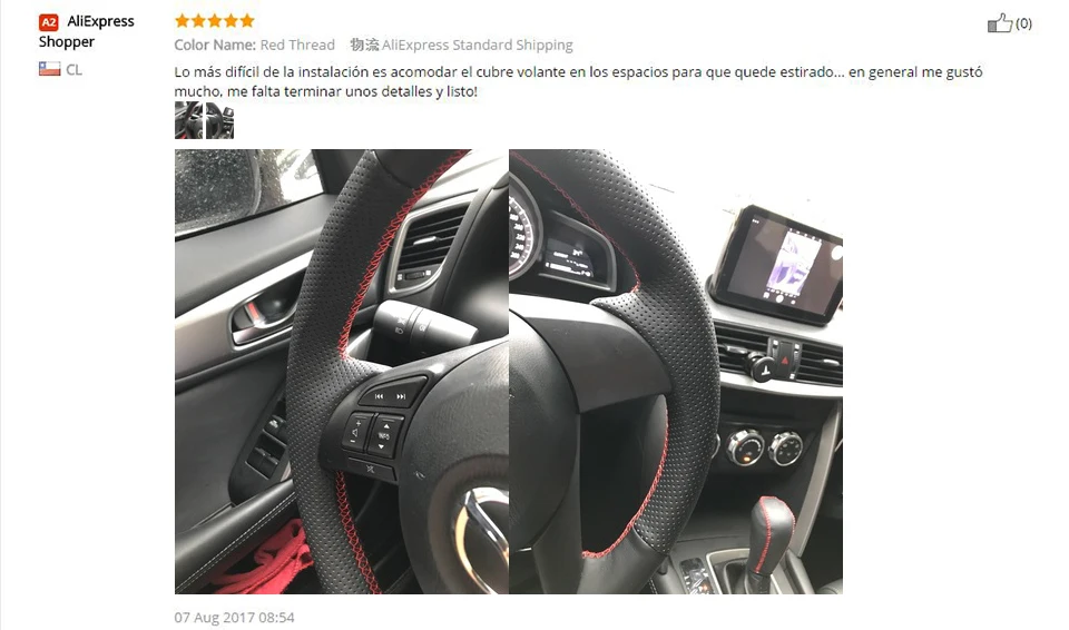 Yuzhe изготовленный на заказ из натуральной кожи чехол рулевого колеса автомобиля для Mazda 2 3 6 CX-4 CX-5 CX-7 Axela крышка рулевого колеса автомобильные аксессуары
