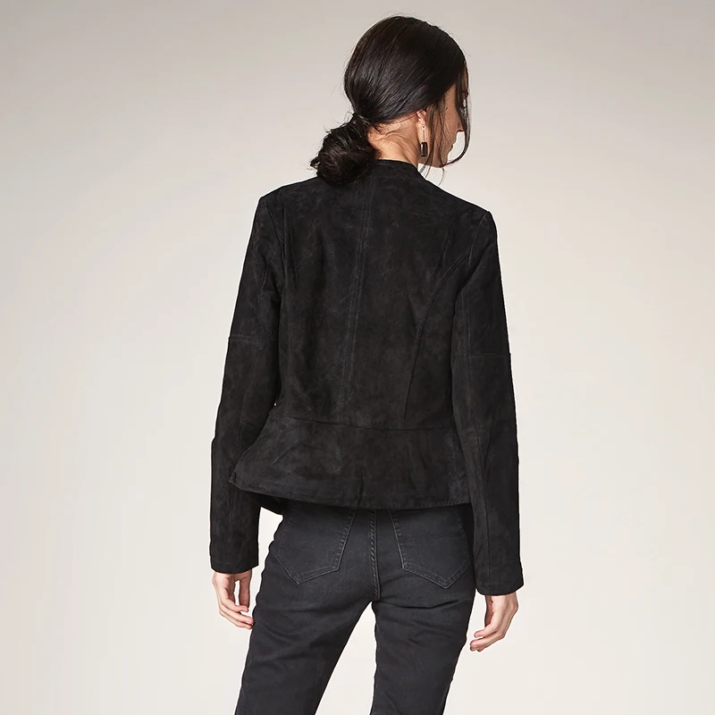 Женская куртка из сплит кожи на молнии натуральной кожи|fashion jacket women|jacket fashion
