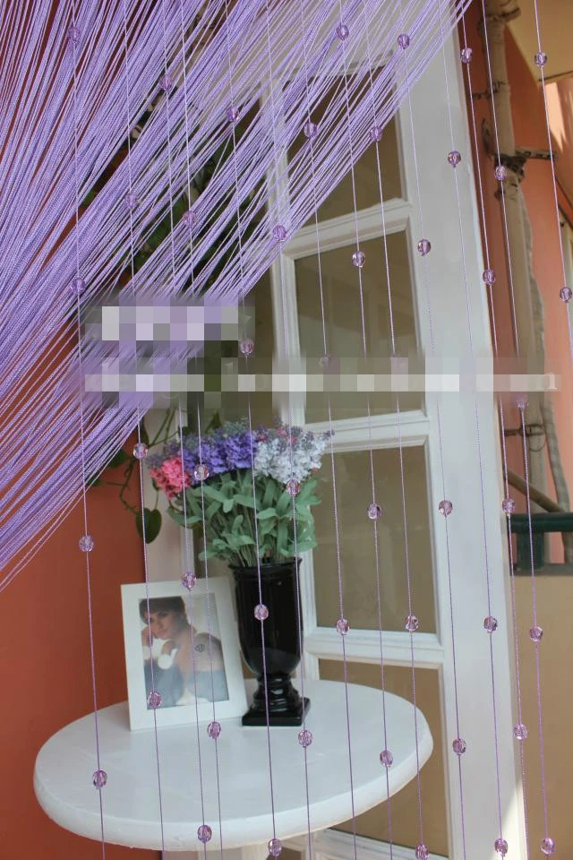 Новый стиль романтические бусы фиолетовые Украшенные бусинами хрустальные