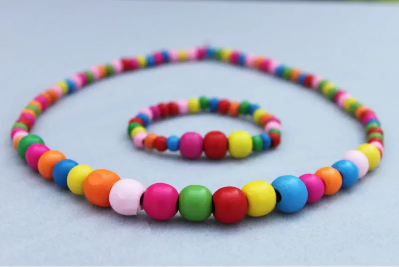Оптовая продажа дизайнерские Разноцветные деревянные бусы милый браслет