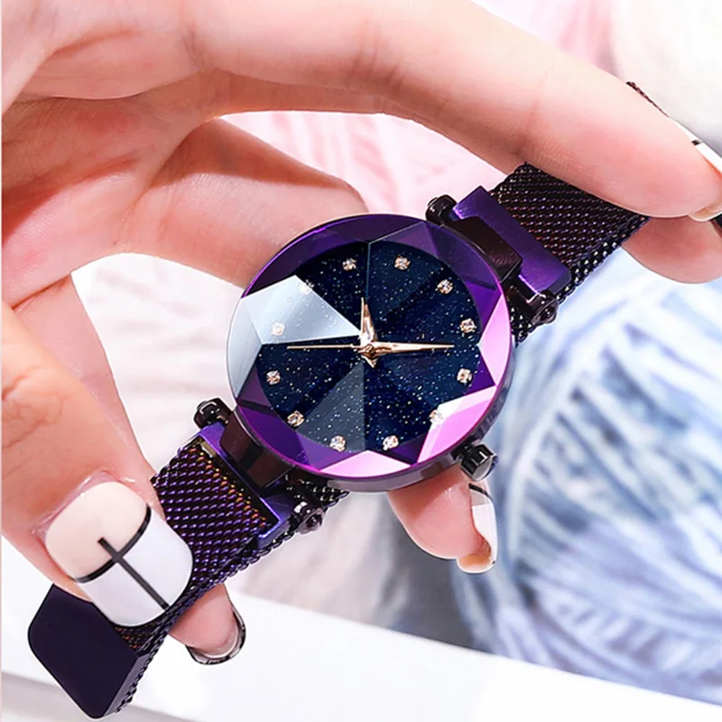 Часы женские кварцевые с кристаллами брендовые Роскошные наручные изображением