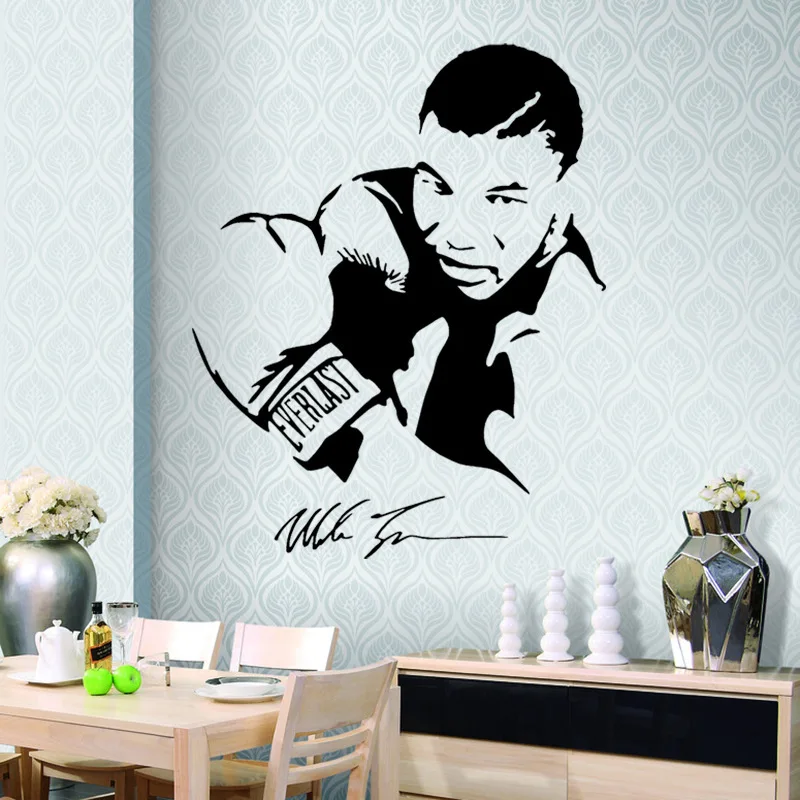 

Mike Tyson Boxer Wall Sticker 3D Decals Decor Wallpaper Mural Art Decor Room Cafe Gym