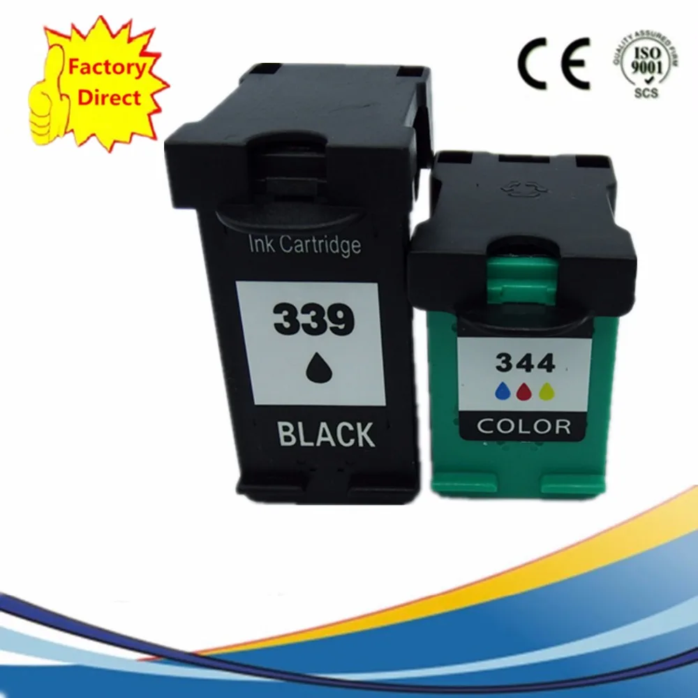 Картридж с чернилами Восстановленный для HP339 XL 344 Officejet 7210 7310 7313 7410 Photosmart 325 335 375 385