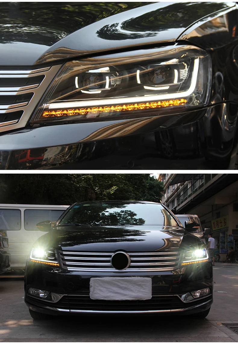 Автомобильный Стайлинг для Volkswagen VW Europe Passat B7 фары 2012- светодиодный фонарь DRL Bi Xenon объектив Динамический указатель поворота