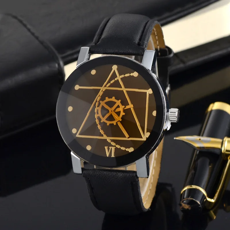 Модные унисекс Montre Femme Reloj Mujer кожа нержавеющей Для мужчин смотреть Оптовая