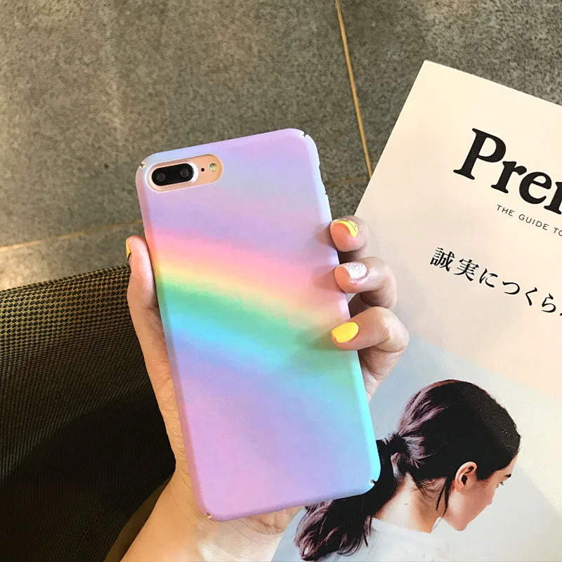 Крутой красивый Радужный чехол для iphone 8 7 чехлы 6 6S Plus с разноцветными чернилами
