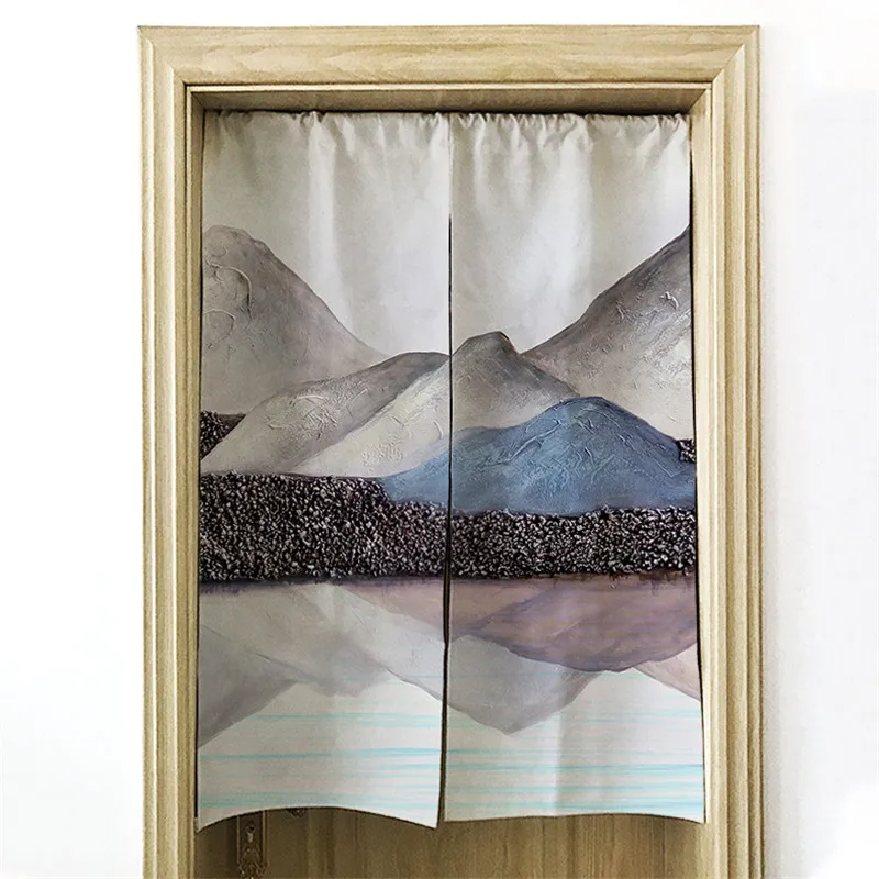 Японский стиль занавеска пейзаж кухня ресторан Декор половина занавески окно