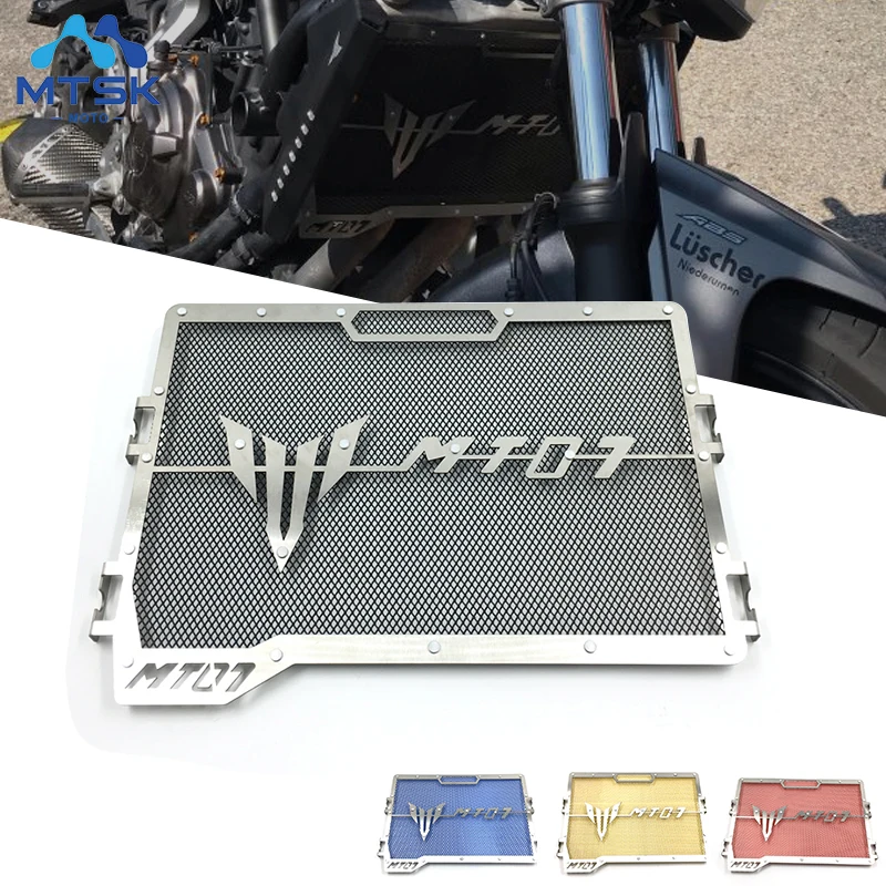Для Yamaha MT07 мотоцикл из нержавеющей стали радиатор Защитная крышка гриль решетка протектор MT-07 15 16 17 18 19