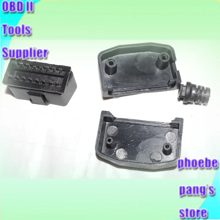 

Оптовая продажа OBD OBDII 16-контактные разъемы obd 16-контактный Штекерный разъем корпус + линейная карта + винт 50 шт.