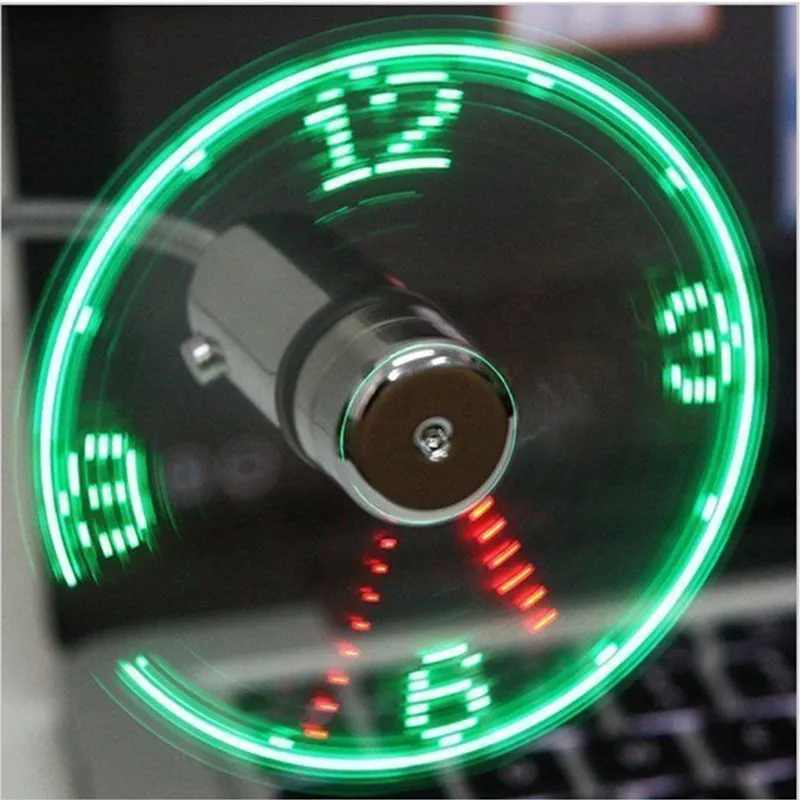 New Mini USB Fan Gadgets Flexible Gooseneck LED Time Display Cool Watch for Laptop Notebook PC High Quality Durable Adjustable |