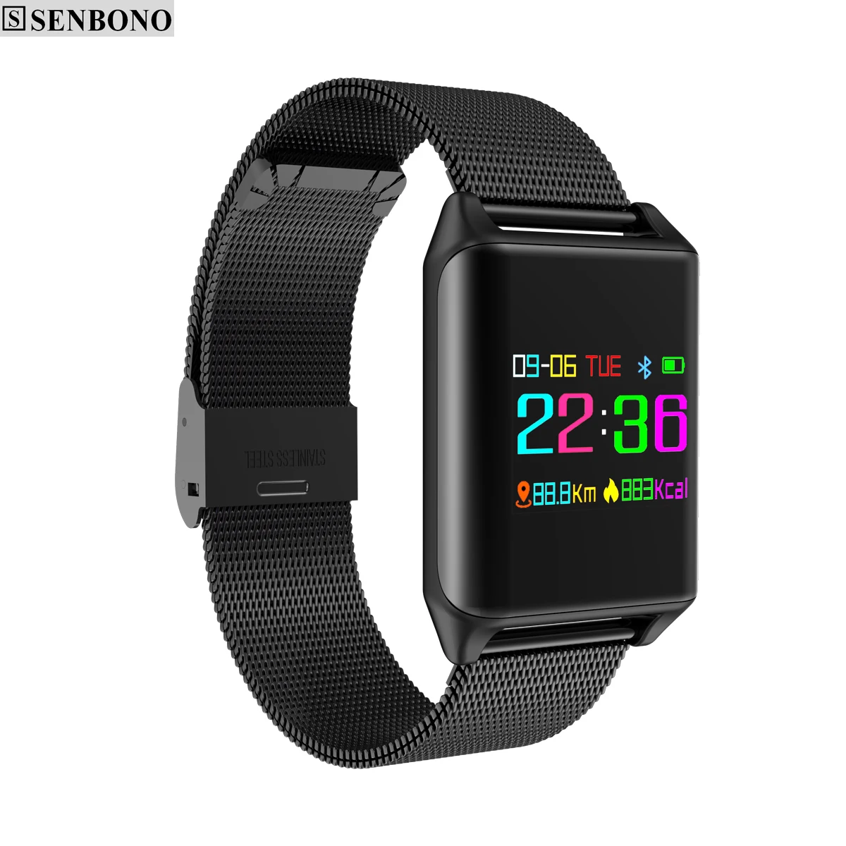 SENBONO M7 красочные OLED экран Спорт smart watch IP67 водонепроницаемый сердечный ритм