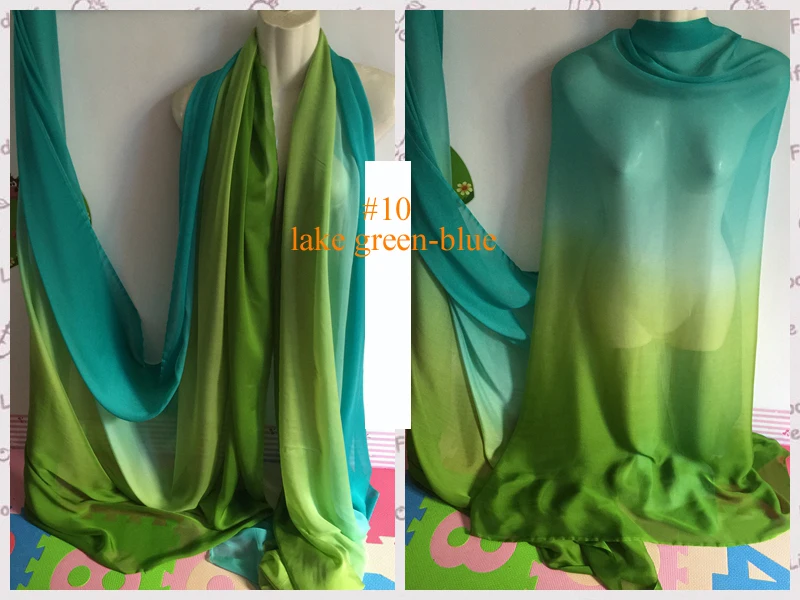 Чистый шелк шифон Материал Градиент Ombre шелковые ткани|ombre silk fabric|silk fabricchiffon material |