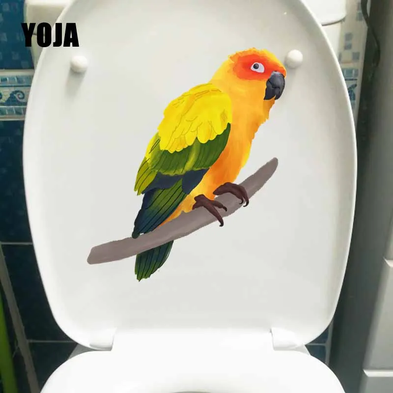 YOJA 19.5X22.8CM Art Mural Wall Sticker Tropical Birds And Branches Toilet Decal Bathrooom Home Decor T5-0678 | Дом и сад