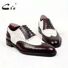 Мужские туфли-оксфорды на заказ cie, коричневые, белые дышащие туфли из 100% натуральной телячьей кожи с круглым носком, ручная работа, ox438