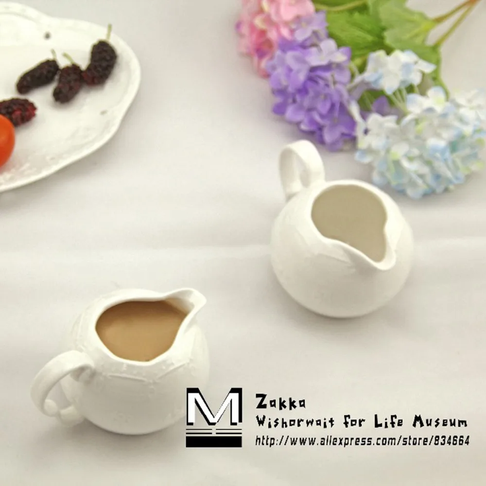 1 шт. Новинка KEYAMA белая кружевная бабочка рельефная керамическая банка для молока