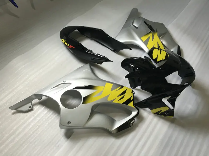 Набор обтекателей для HONDA CBR600F4 99 00 CBR600 F4 2000 ABS серебристый черный набор + подарки HO06