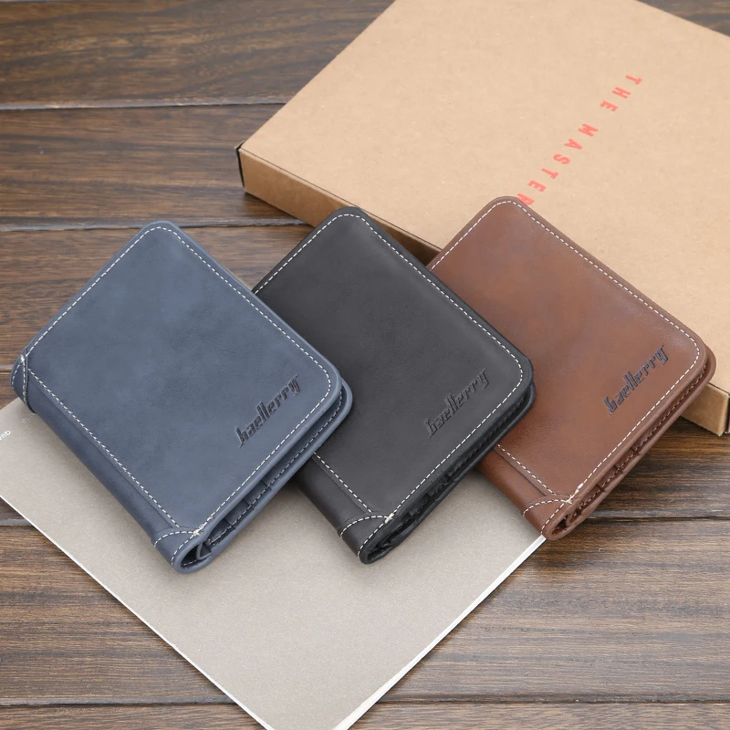 Мужской кошелек портмоне держатель для карт бизнеса маленький простой 2 модели