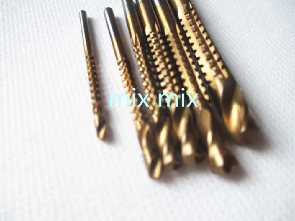 6 шт. сверла с титановым покрытием для фрезерования отверстий по дереву и