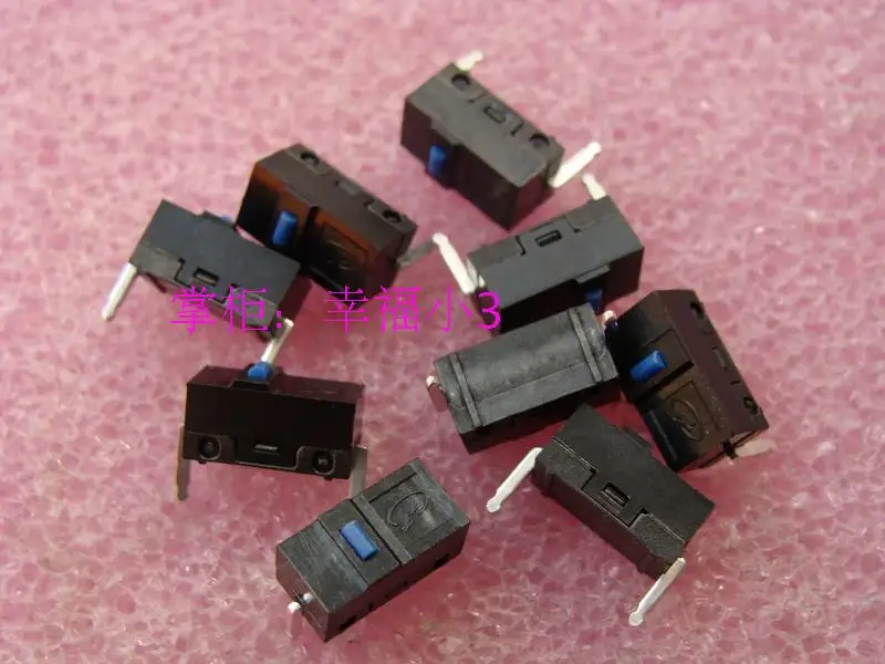 

10pcs/lot 100% original TTC mouse micro switch mouse button two feet life of 8,000,000 times pitch 10mm Blue dot