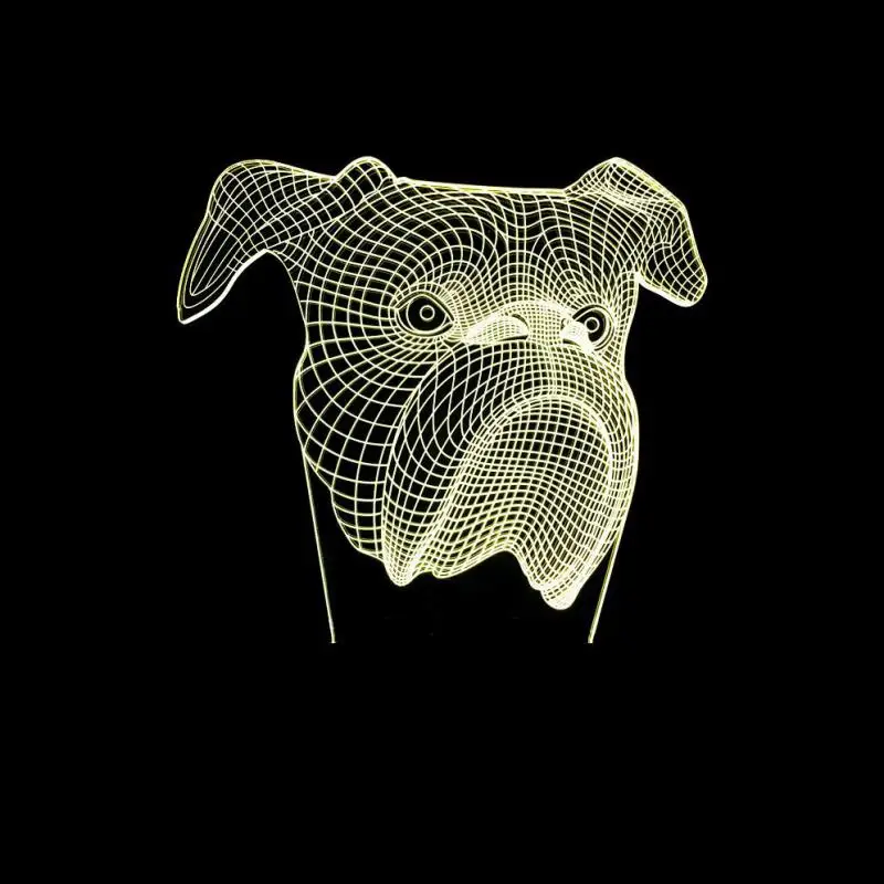 Моделирующая Настольная 3d лампа для дома цветной сенсорный ночник в виде головы