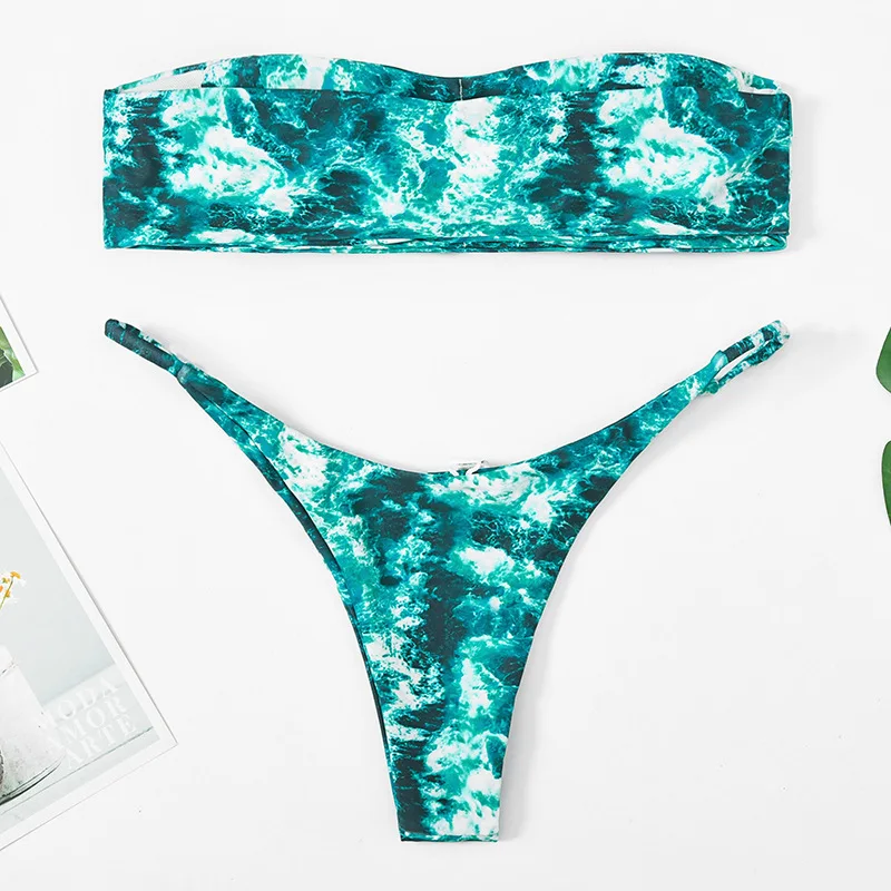 Микро бикини женский сексуальный винтажный Купальник бразильские стринги набор