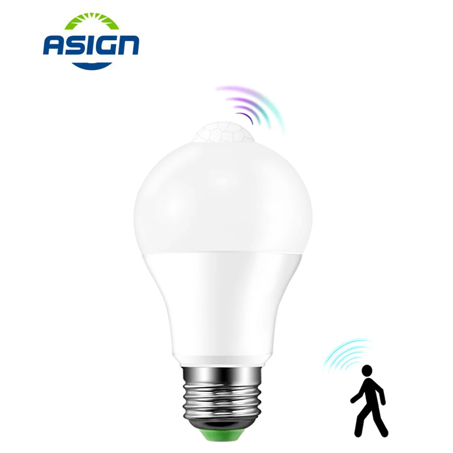 E27 B22 Светодиодный ная лампа с датчиком движения 12 Вт 18 умсветодиодный ные лампы 220