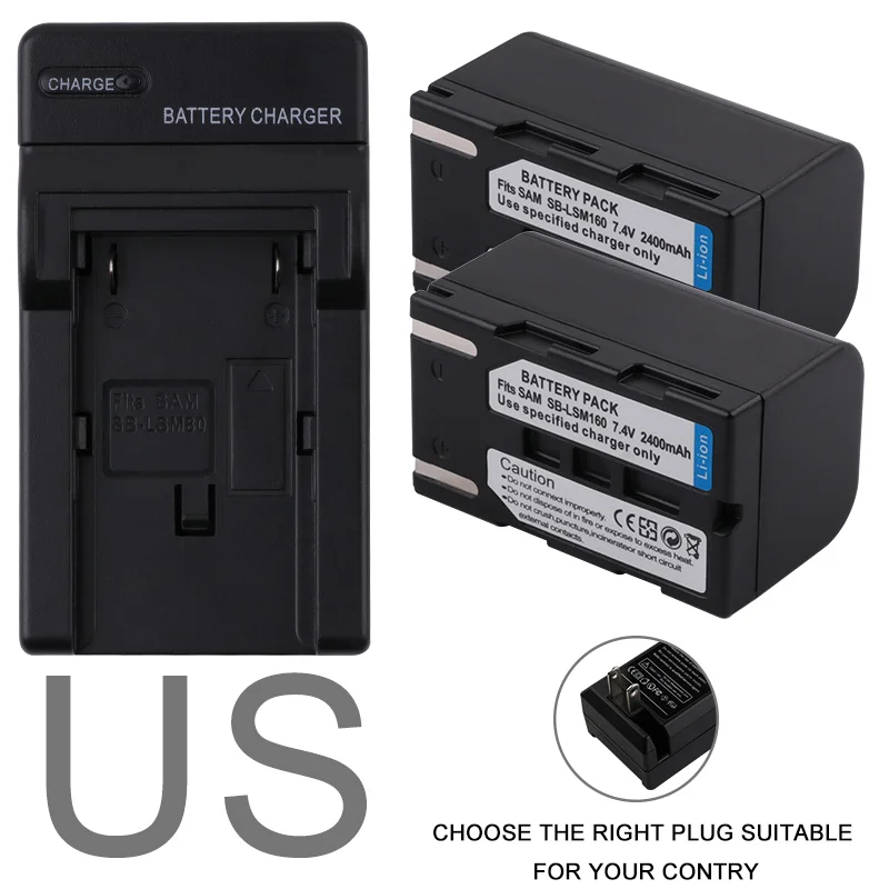 US 2X SB-LSM160 SB LSM160 Перезаряжаемые Батарея+ ЖК-дисплей Батарея Зарядное устройство для samsung D351I DC161 DC565 SC-DC163 SC-DC164 D352ISC-DC163 30 - Цвет: US