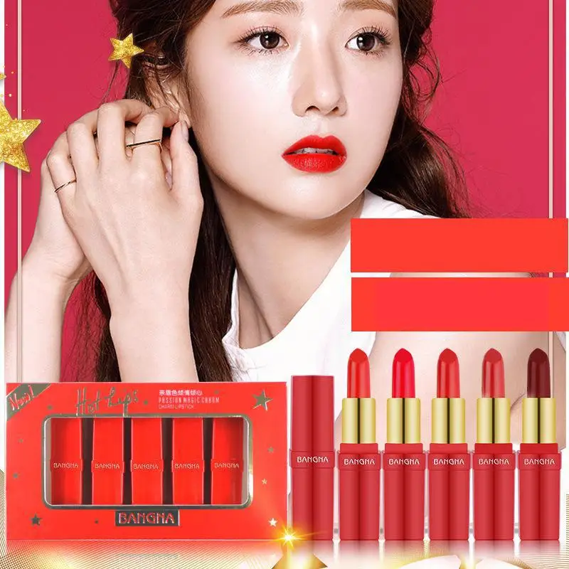 5 шт./лот набор для губ матовая губная помада водостойкий питательный бархатный