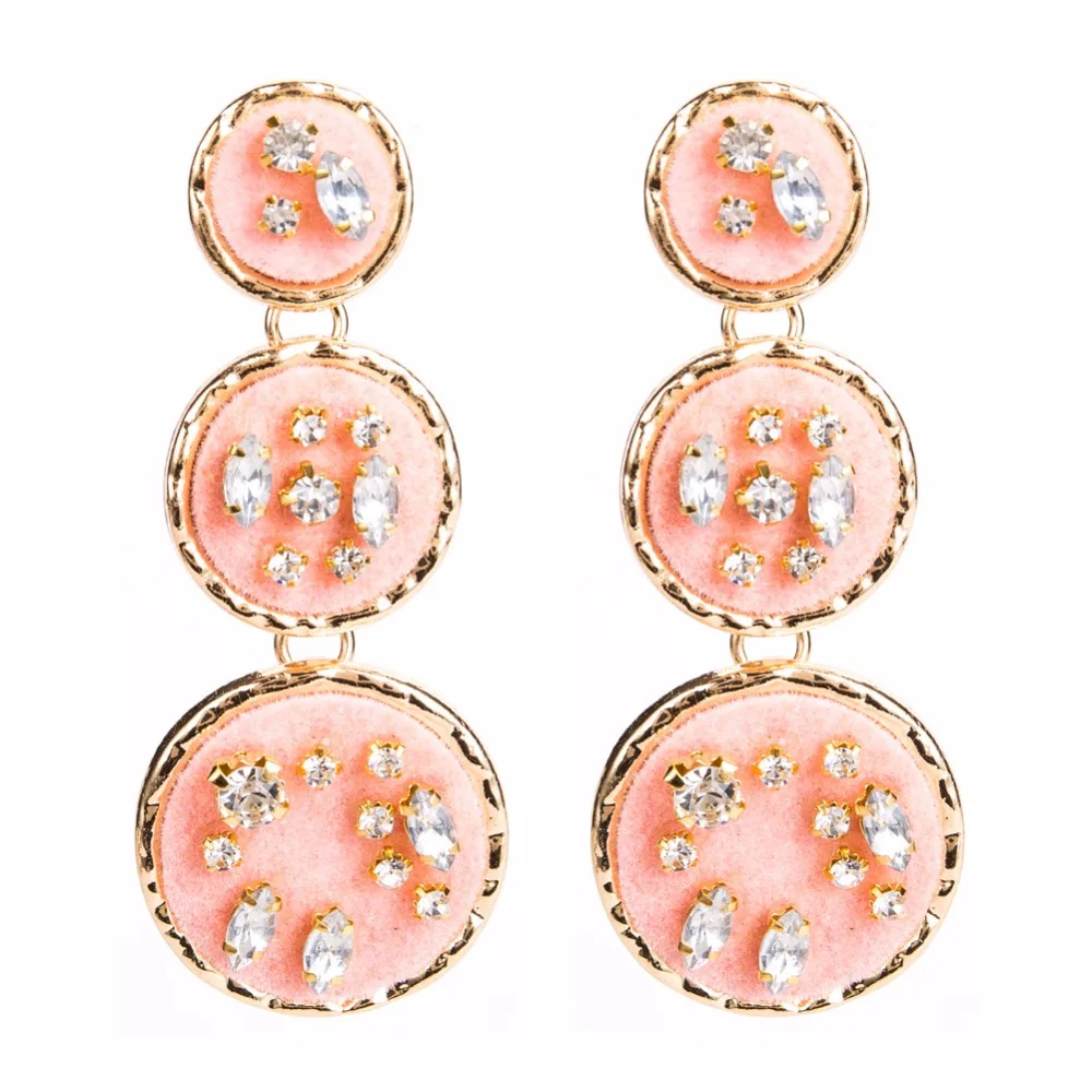 Богемные винтажные массивные серьги для женщин модные коричневые черные большие