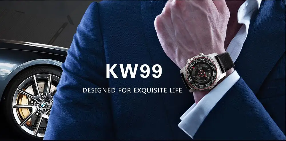 Kingwear KW99 3g Смарт-часы телефон Android 5,1 MTK6580 четырехъядерный 16 Гб ПЗУ монитор сердечного ритма шагомер gps анти-потеря Смарт-часы