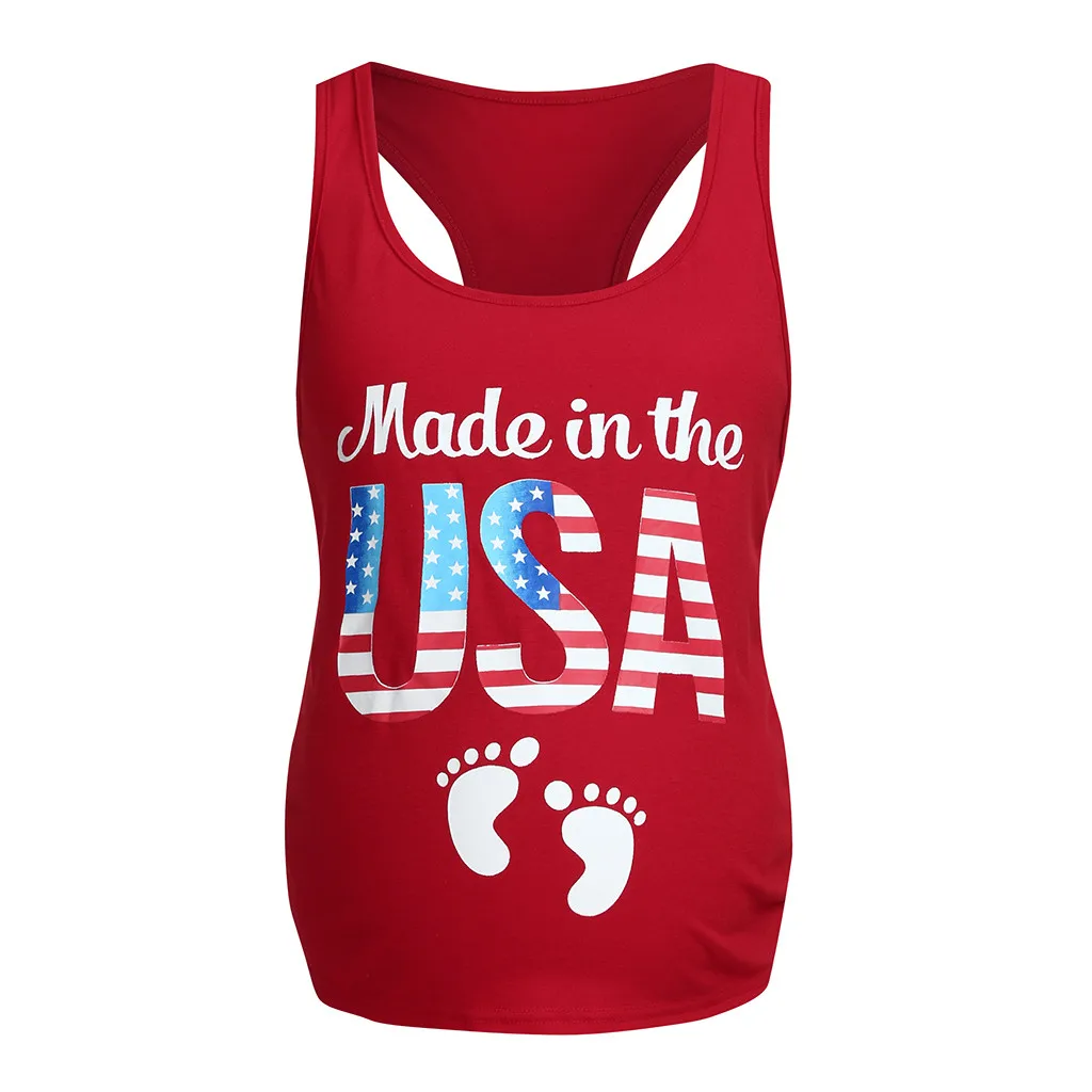 Женская модная одежда для беременных топ без рукавов красный жилет топы детей 4