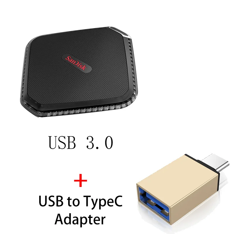SanDisk Портативный внешний SSD 1 ТБ 500 GB 440 M внешний жесткий диск SSD USB 3,0 HD SSD жесткий диск 250 GB твердотельный диск для ноутбука - Цвет: EXT B