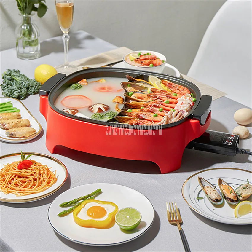 6 л Емкость электрическая мульти плита 2 вкуса горячий горшок Бытовая